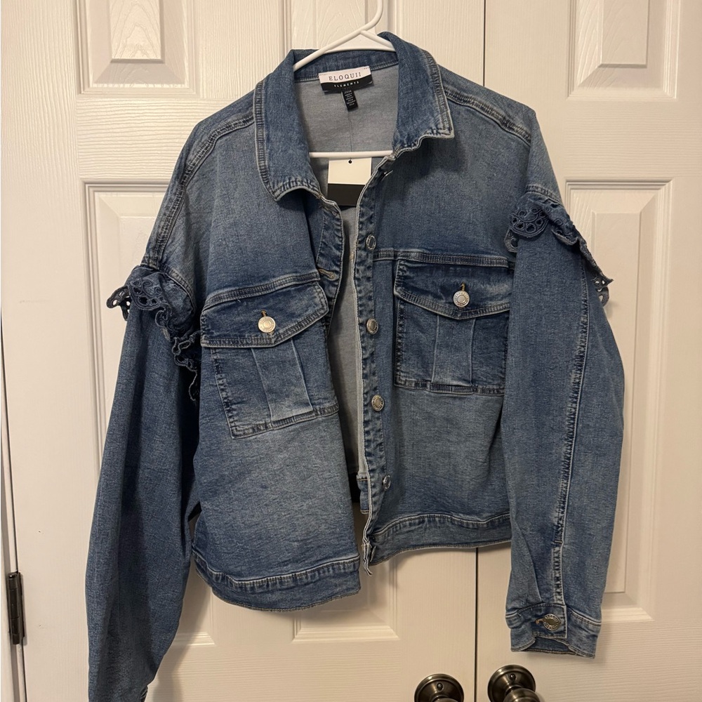 NWT Eloquii Elements Denim Jacket - Blue, sz. 22/24